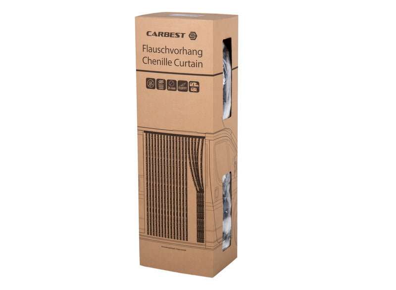 Flauschvorh.56x185gra/wei 912642