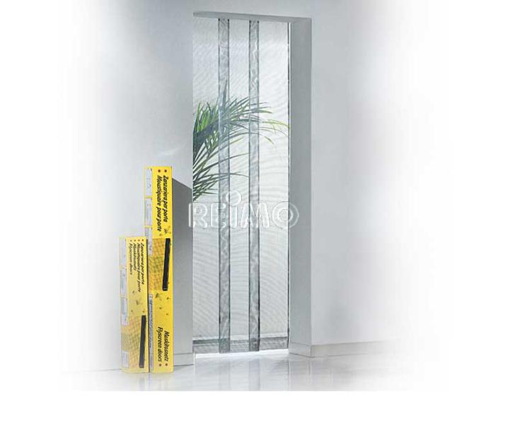 Tenda porta zanzariera 95x220cm 3 lamelle telescopiche a lamelle telescopiche 912653