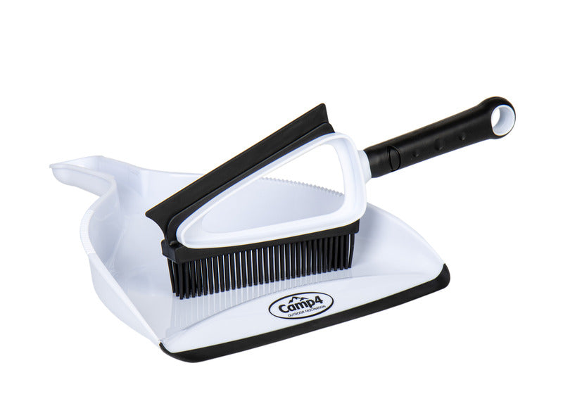Set spazzola e paletta in silicone - Bianco / Nero 915984