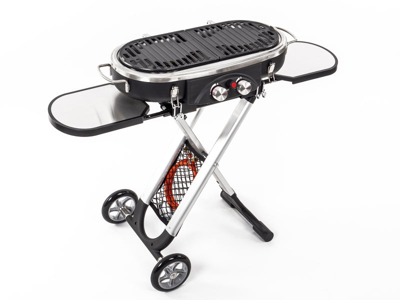 Carrello barbecue a gas a 2 fuochi con pilota di sicurezza - 50 mbar 916884