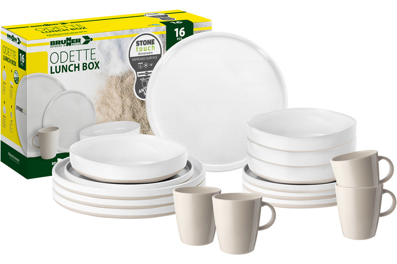 Set di stoviglie in melamina Odette - 16 pezzi - Per 4 persone 917052