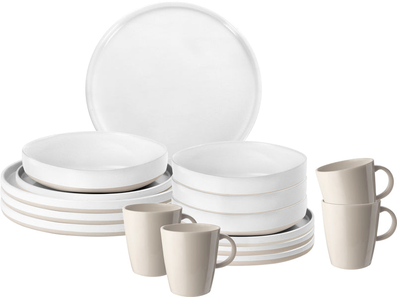 Set di stoviglie in melamina Odette - 16 pezzi - Per 4 persone 917052