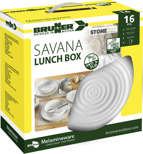 Set di stoviglie in melamina Savana - 16 pezzi - Per 4 persone 917054