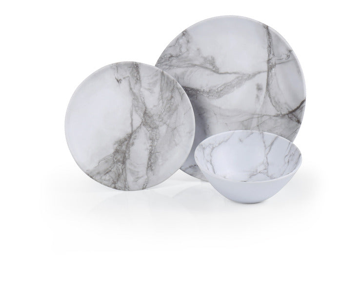 Set di stoviglie in melamina MARBLE 6pz, per 2 persone 917921