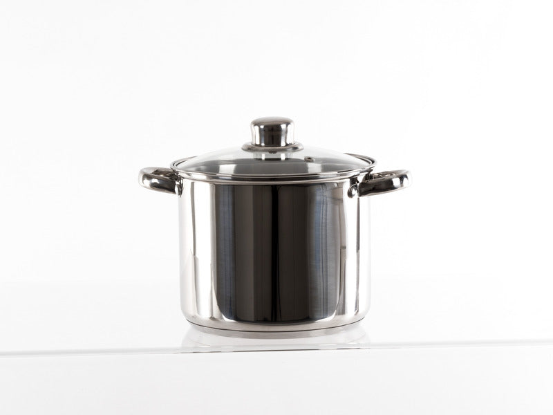 Set di pentole da campeggio con coperchio in vetro, acciaio inox, 6 pezzi 92207