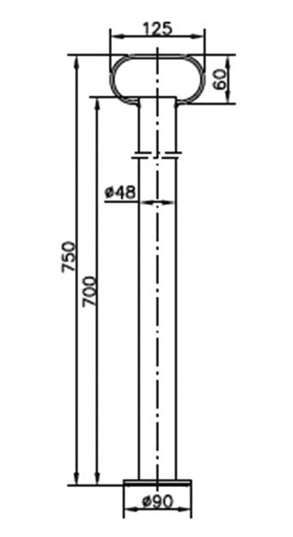 Stützrohr RSR 48-700mm 92757