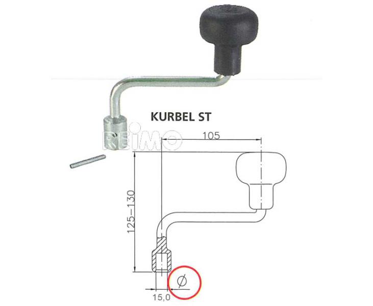 Kurbel f.Stützrad f.ST48 92784