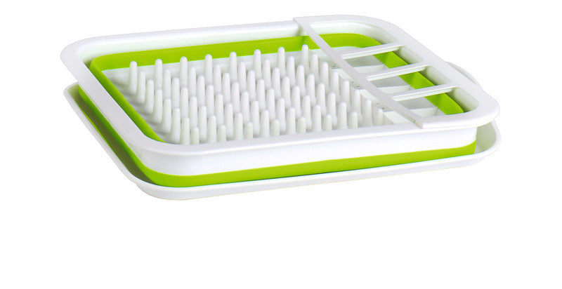asciugapiatti pieghevole, 37x31x31x6/13cm, bianco/calce 929632