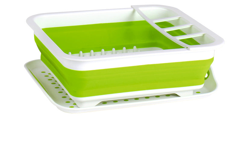 asciugapiatti pieghevole, 37x31x31x6/13cm, bianco/calce 929632