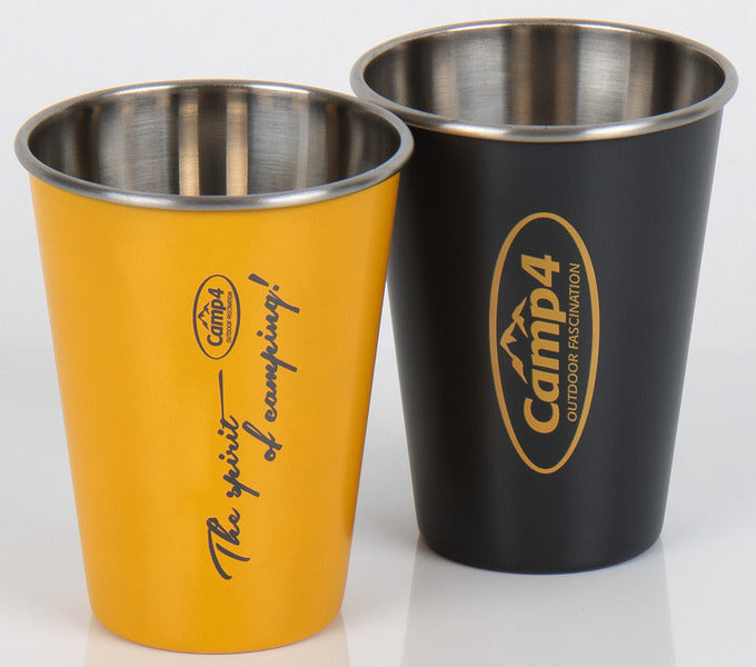 CAMP4 Tazza in acciaio inox HARMONY - giallo e antracite 930937