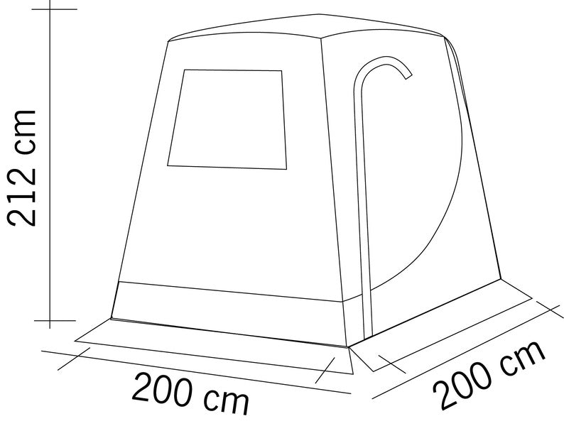 Tenda posteriore UPDATE per VITO, V-Class 2015, 200x195x208cm 936283