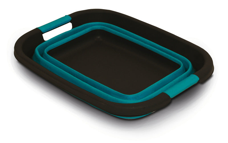 Cestino pieghevole in silicone blu L49 x T37,5 x H7/26cm 94083