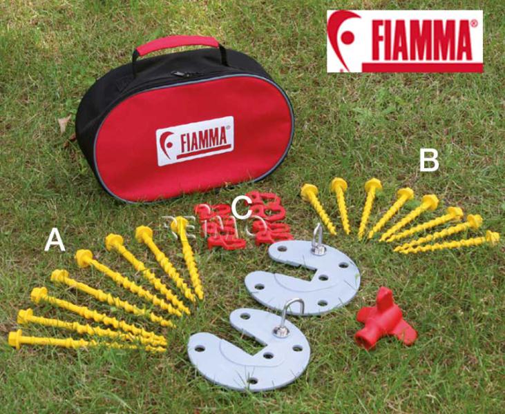 Fiamma Ground Nail System System Kit Pioli per tende da sole, 27 pezzi 94819