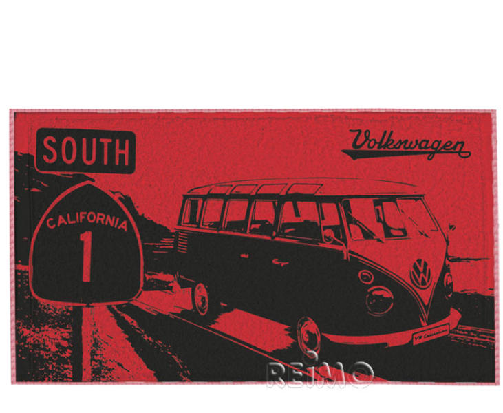 VWColl.Strandtuch rot/sch 955163