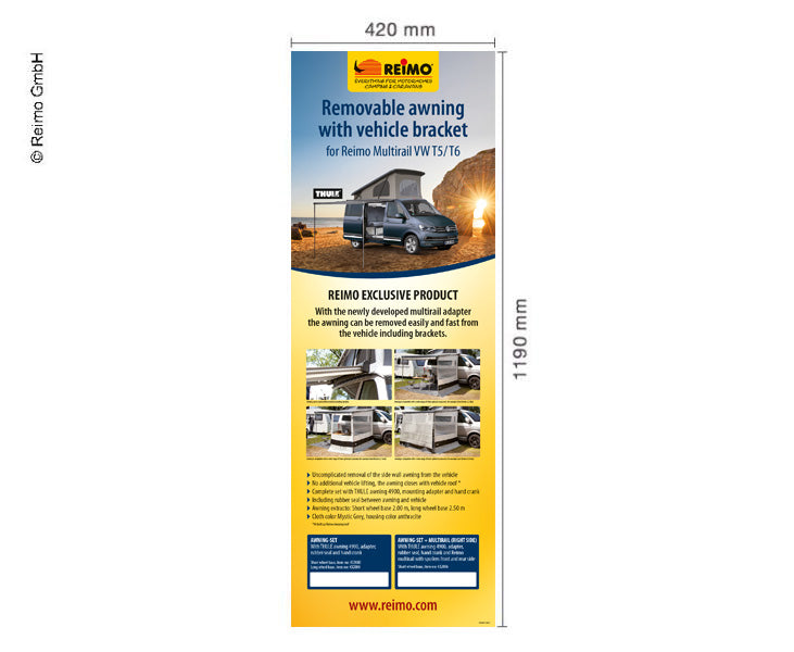 Motivo del poster: T5 Multirail Adapter Thule, Regno Unito, dimensioni 420x1189mm 98097