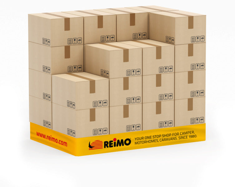 Banderuola per pallet con logo Reimo per l'altezza di un europallet 98518