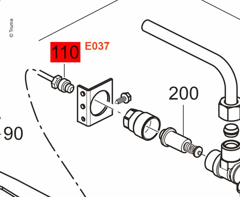 Thermoelement 250mm E037