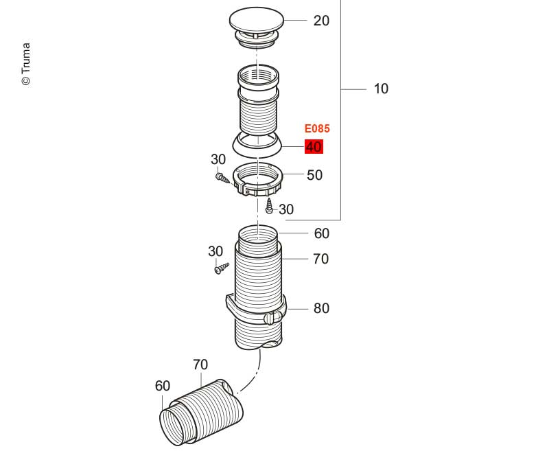 Dichtring Kaminteil Truma E085