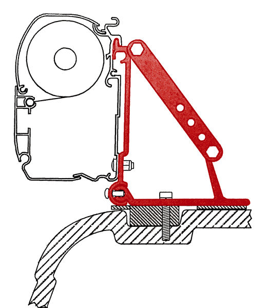 Adattatore Fiamma per F45 su VW T5 con tetto piano E6413