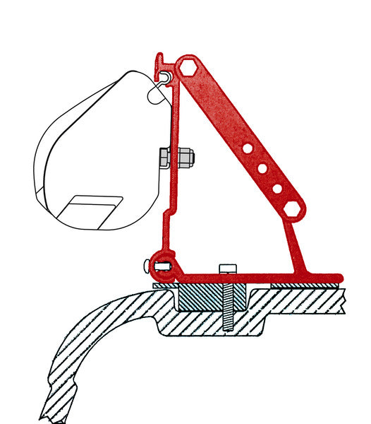 Adattatore Fiamma per F45 su VW T5 con tetto piano E6413