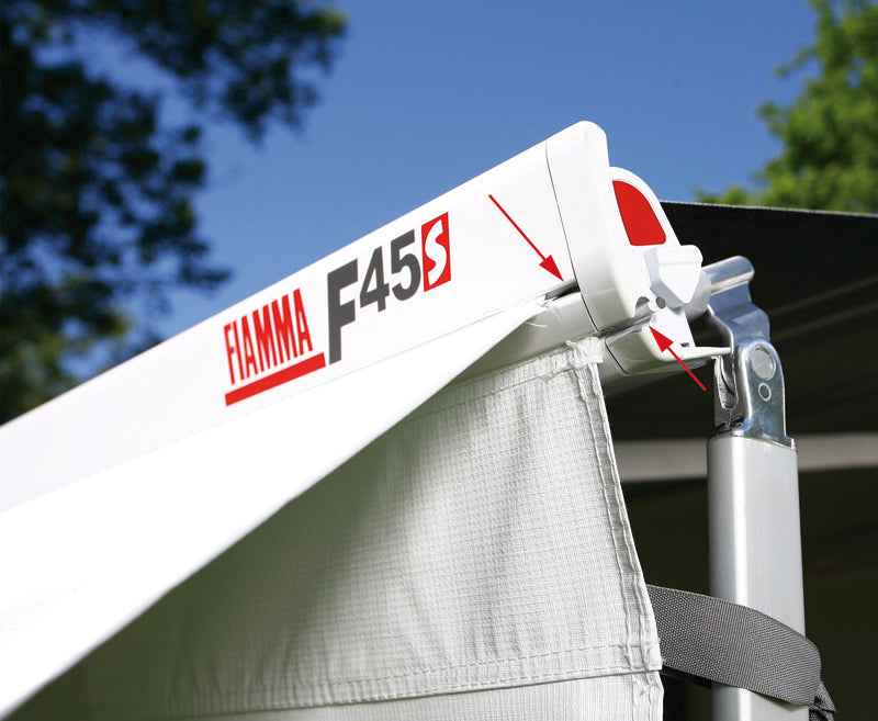 Tenda da sole F45S, 300cm copertura Polar White, panno Roayl Grey Grey E7179