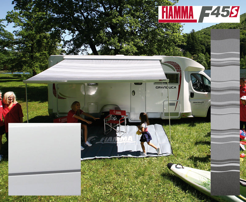 Tenda da sole F45S, 300cm copertura Polar White, panno Roayl Grey Grey E7179
