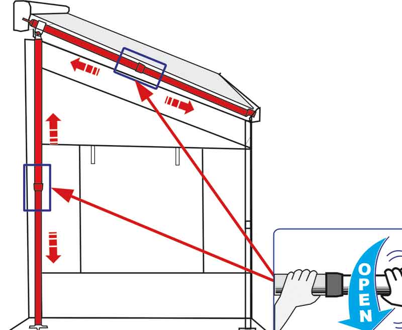 Pareti frontali e laterali per caravan store ZIP XL 280 E8581