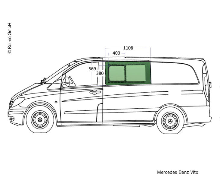 Finestra scorrevole di ricambio per station wagon M31860