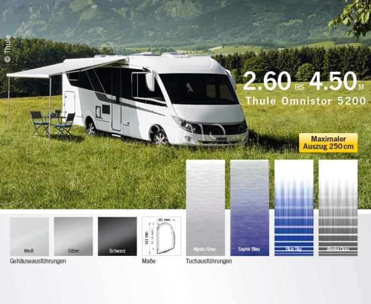 Thule Omnistor 5200 tenda da sole a parete laterale 2,60 m - 4,00 m - 4,00 m M42650