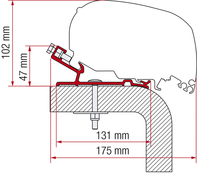 Markisen-Adapter F80 für Hymer M436247