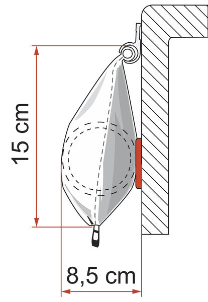 Tenda da sole Fiamma Caravanstore caravan, estraibile 250 cm M44423