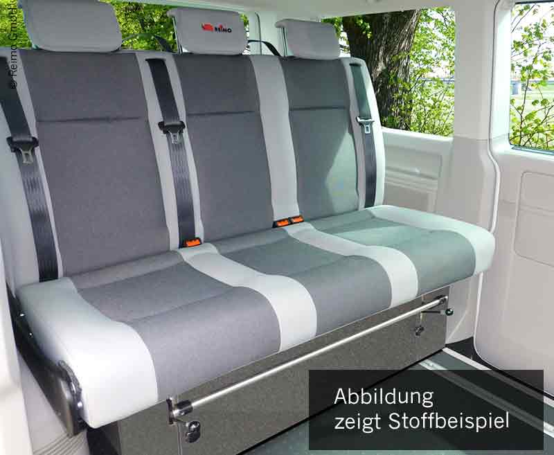 panca da notte VW T6/T5 V3000 misura 17, larghezza 1380 mm, 3 posti, panca posteriore T5 &amp; T6 M5040300