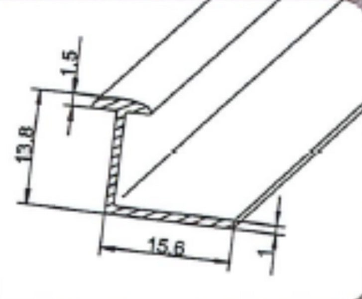 Binario per tende in plastica a corsa singola M56122