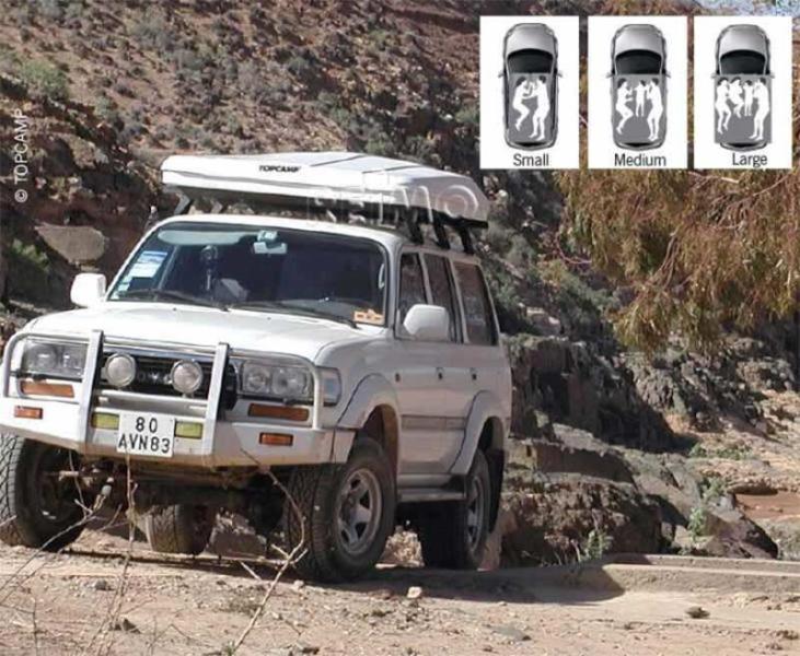 Tenda tetto TopCamp per auto, autobus e furgoni M900635