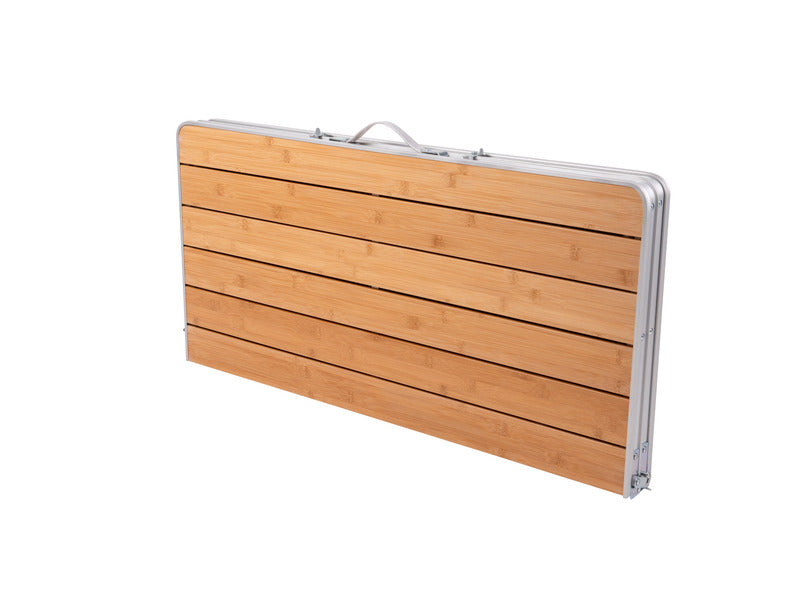 Klappbarer Campingtisch mit Tischplatte aus Bambus M9105461