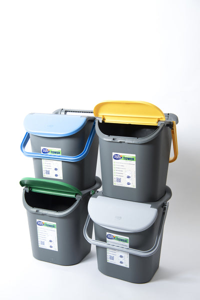 Cestino impilabile per rifiuti - 30 l - Vari colori M921085