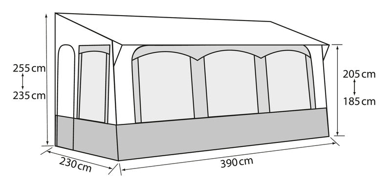 Tenda universale per roulotte Casa Royal 2 M936392