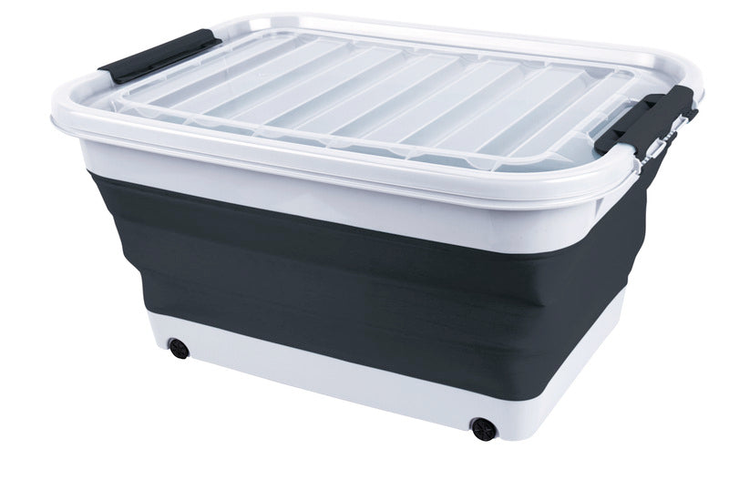 Aufbewahrungsbox 30l faltbar mit Deckel u.Rollen M940292
