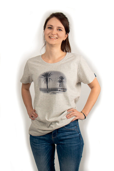 T-Shirt Damen VW, hellgrau-melange, 100% Baumwolle M97235