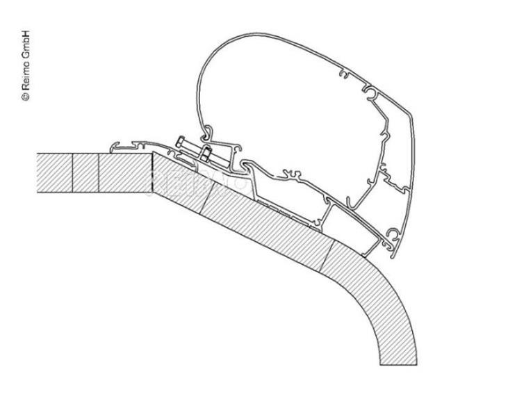 Thule Omnistor Adattatore per tende da sole da tetto per LMC Liberty TI / TEC ME3644